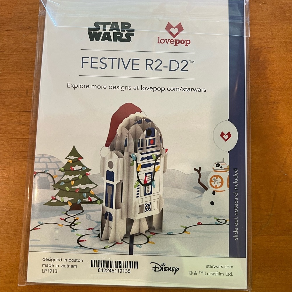 Stars Wars love pop card